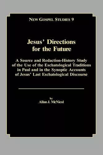 Jesus' Directions for the Future cover