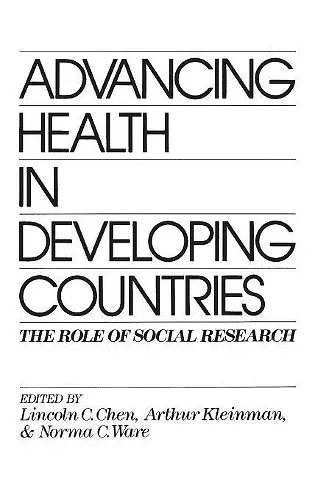 Advancing Health in Developing Countries cover