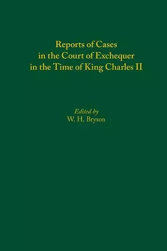 Reports of Cases in the Court of Exchequer in the Time of King Charles II cover