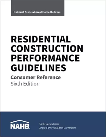Residential Construction Performance Guidelines cover