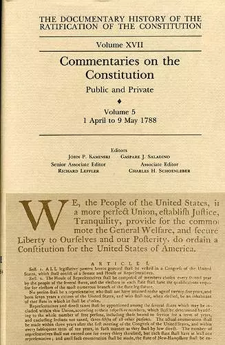 Commentaries on the Constitution Vol 5 cover