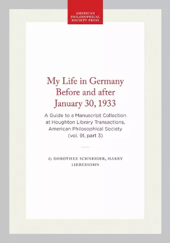My Life in Germany Before and After January 30, 1933 cover