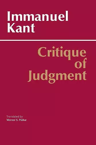 Critique of Judgment cover