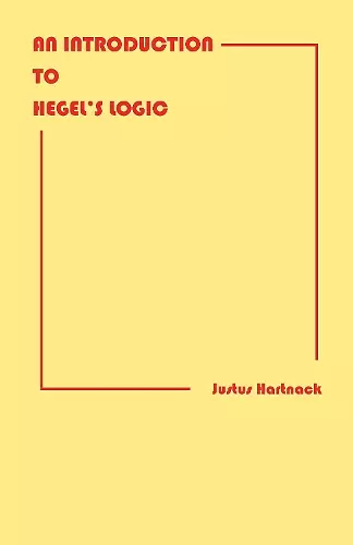 An Introduction to Hegel's Logic cover