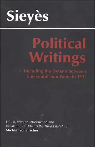 Sieyès: Political Writings cover