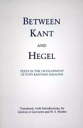 Between Kant and Hegel cover