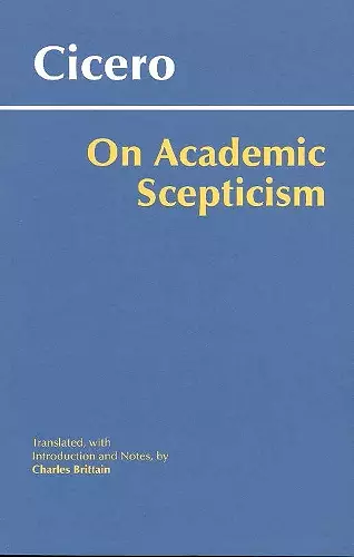 On Academic Scepticism cover