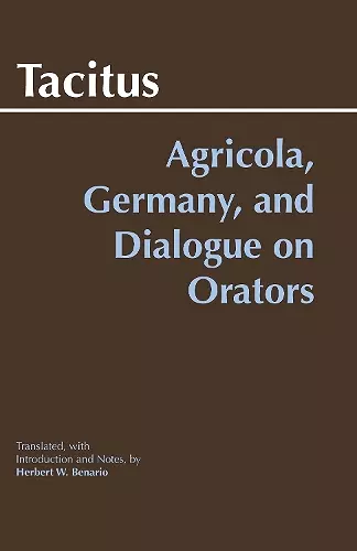 Agricola, Germany, and Dialogue on Orators cover