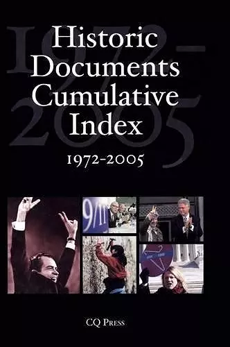 Historic Documents Cumulative Index cover