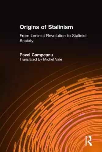 Origins of Stalinism: From Leninist Revolution to Stalinist Society cover