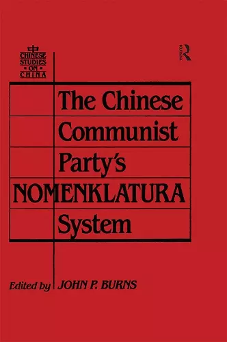 The Chinese Communist Party's Nomenklatura System cover