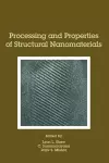 Processing and Properties of Structural Nanomaterials cover