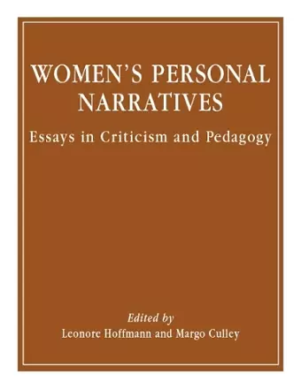 Women’s Personal Narratives cover