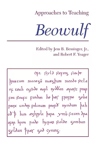 Approaches to Teaching Beowulf cover