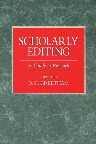 Scholarly Editing cover