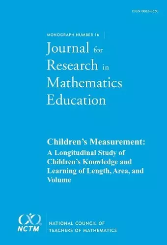 JRME Monograph 16: Children's Measurement cover
