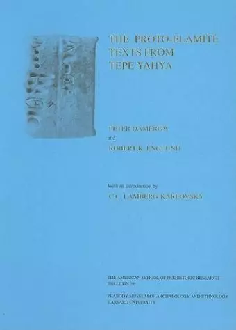 Excavations at Tepe Yahya, Iran, 1967-1975 cover