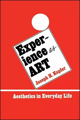 Experience as Art cover