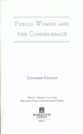 Public Women and the Confederacy cover