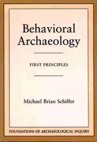 Behavioral Archaeology cover