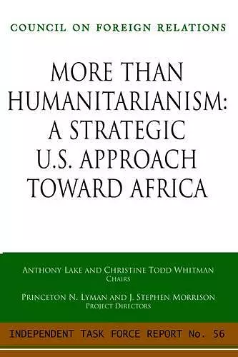 More Than Humanitarianism cover