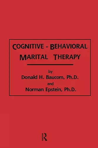 Cognitive-Behavioral Marital Therapy cover