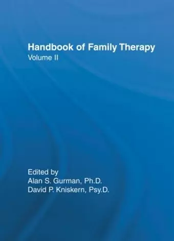 Handbook Of Family Therapy cover