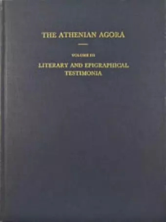 Literary and Epigraphical Testimonia cover