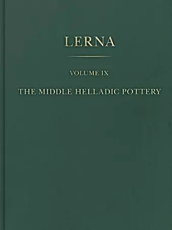 The Middle Helladic Pottery cover