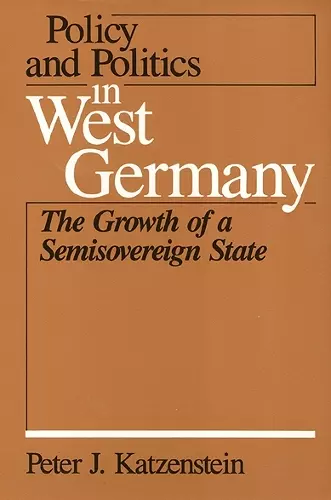 Policy & Politics West Germany cover