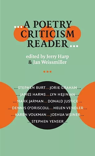 A Poetry Criticism Reader cover