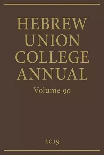 Hebrew Union College Annual cover