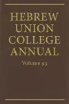 Hebrew Union College Annual Vol. 93 (2022) cover