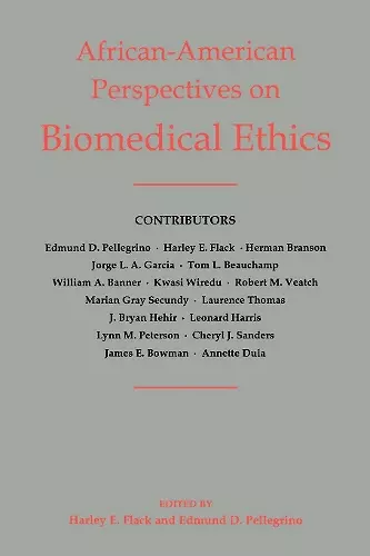 African-American Perspectives on Biomedical Ethics cover