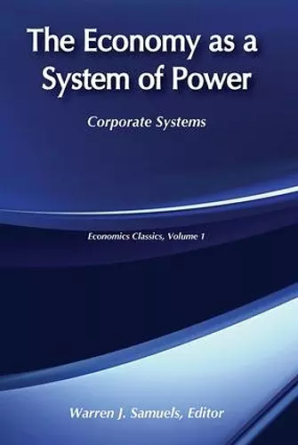 The Economy as a System of Power cover
