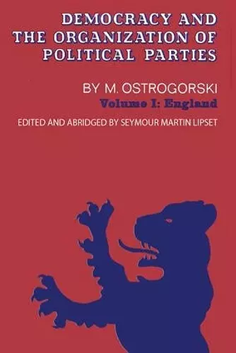 Democracy and the Organization of Political Parties cover