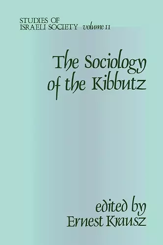 Sociology of the Kibbutz cover