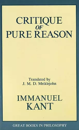 The Critique of Pure Reason cover
