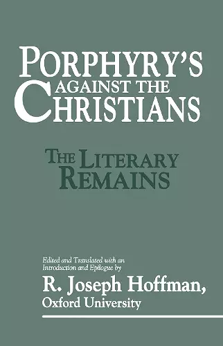 Porphyry's Against the Christians cover