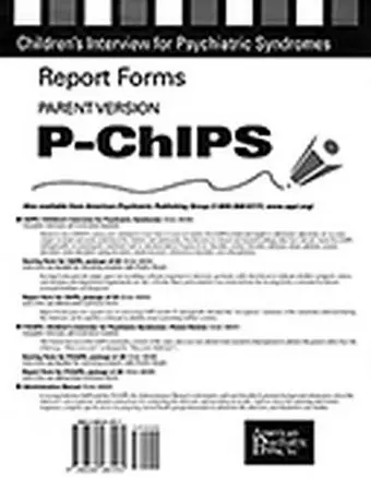 Report Forms for P-ChIPS cover