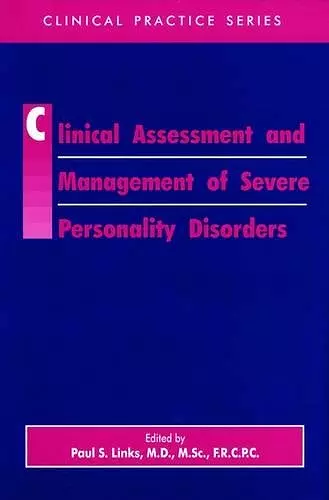 Clinical Assessment and Management of Severe Personality Disorders cover