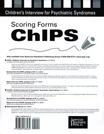 Scoring Forms for ChIPS cover