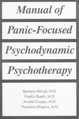 Manual of Panic-Focused Psychodynamic Psychotherapy cover