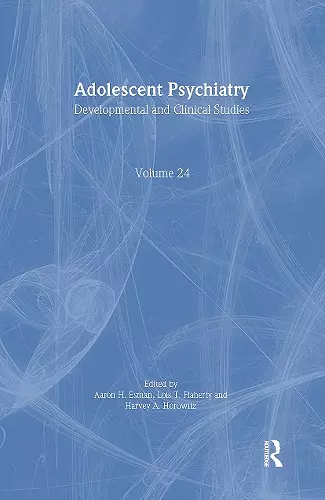 Adolescent Psychiatry, V. 24 cover