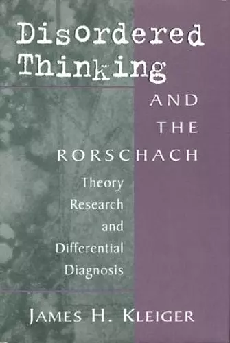 Disordered Thinking and the Rorschach cover