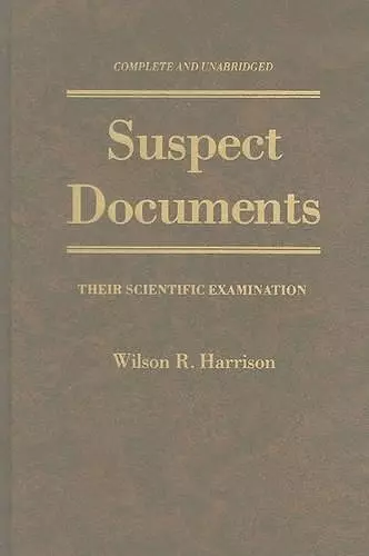 Suspect Documents cover