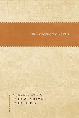 The Synodicon Vetus cover