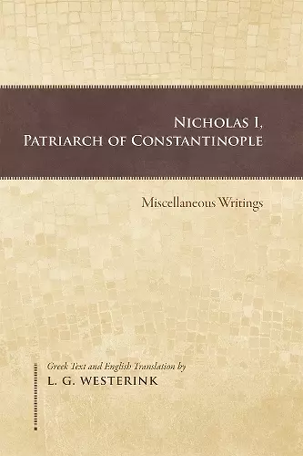 Nicholas I, Patriarch of Constantinople cover