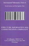 Structure, Information and Communication Complexity, IIS 6 cover