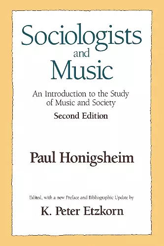 Sociologists and Music cover